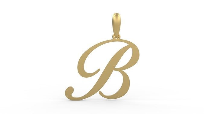 Initial Letters Pendant Birds of Paradise B 3D print model
