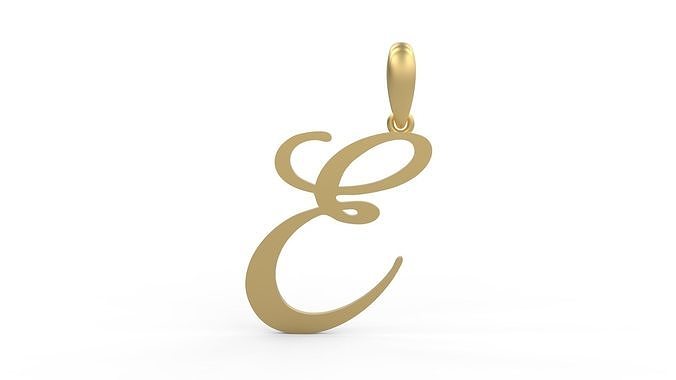 Initial Letters Pendant Birds of Paradise E 3D print model