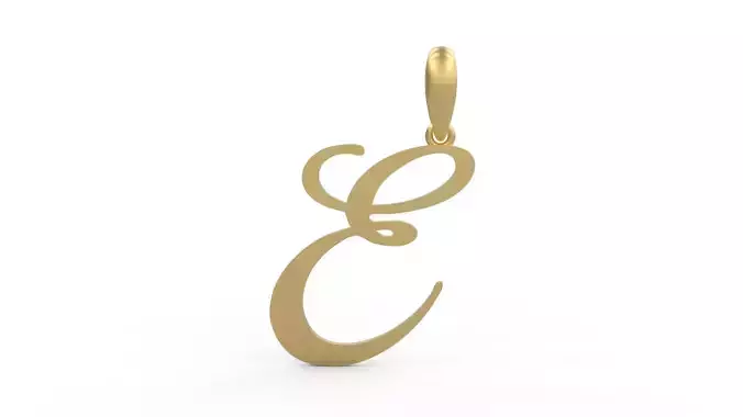 Initial Letters Pendant Birds of Paradise E