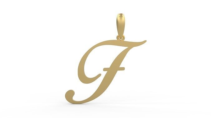 Initial Letters Pendant Birds of Paradise F 3D print model