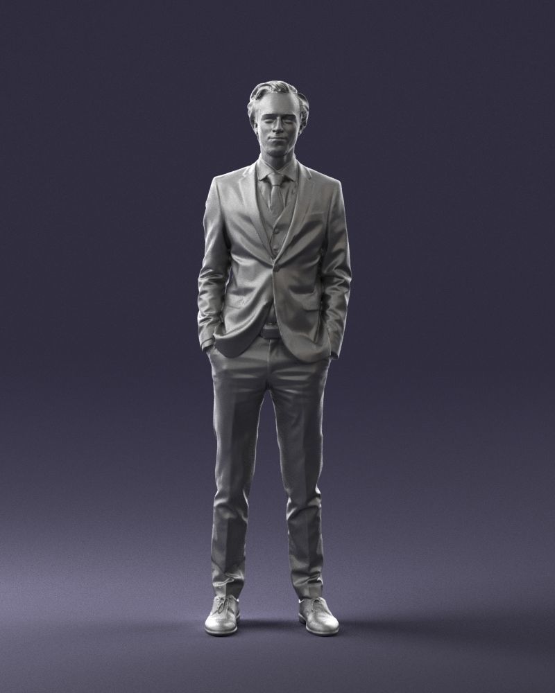 Man in a business suit 0297 3D Print Ready 3D print model_2