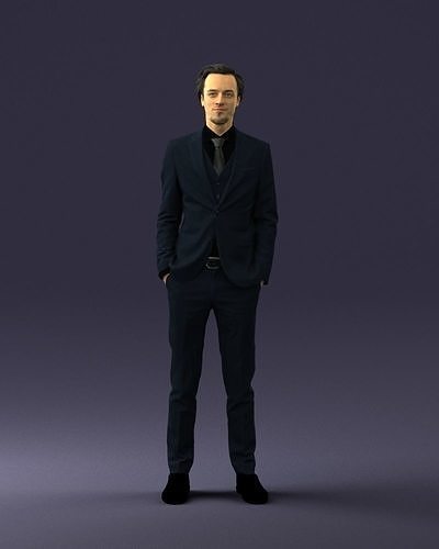 Man in a business suit 0297 3D Print Ready 3D print model