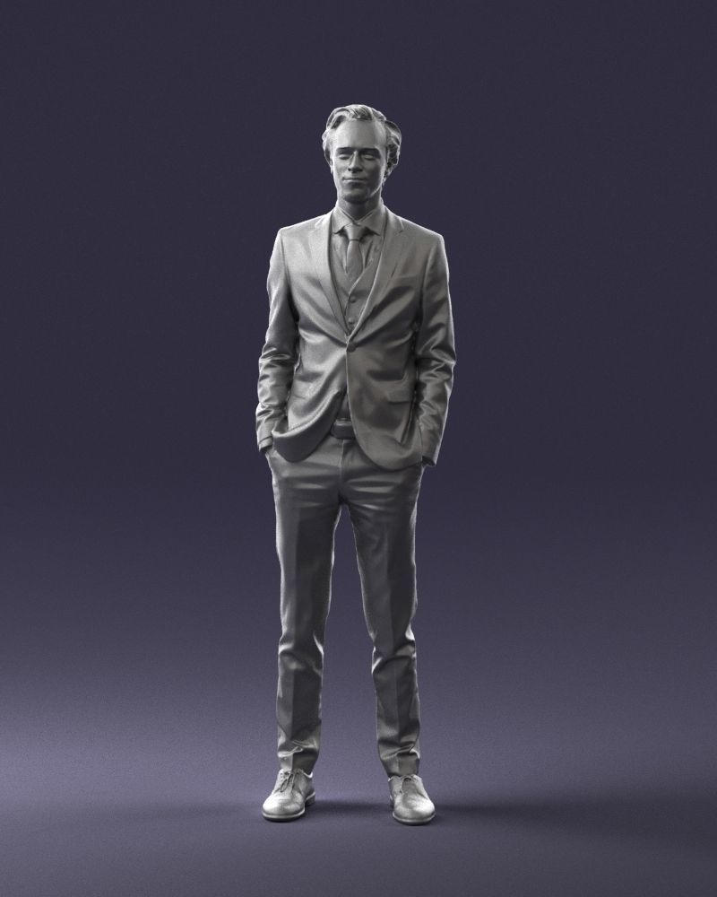 Man in a business suit 0297 3D Print Ready 3D print model_35
