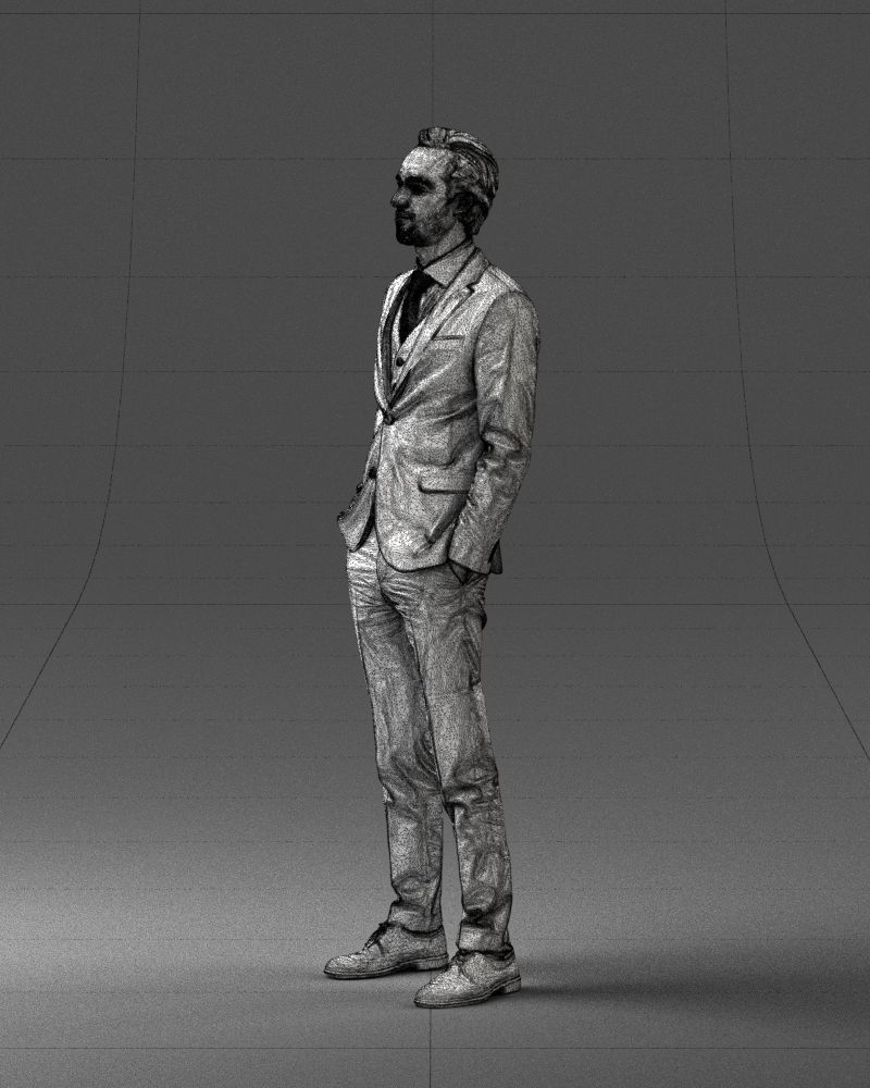 Man in a business suit 0297 3D Print Ready 3D print model_30