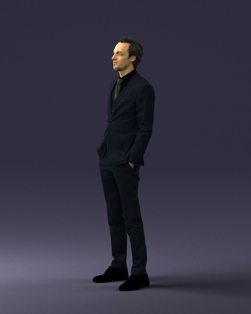Man in a business suit 0297 3D Print Ready 3D print model_28