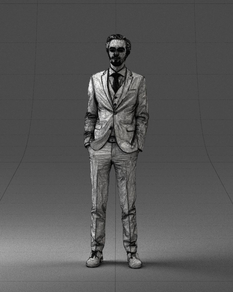 Man in a business suit 0297 3D Print Ready 3D print model_36