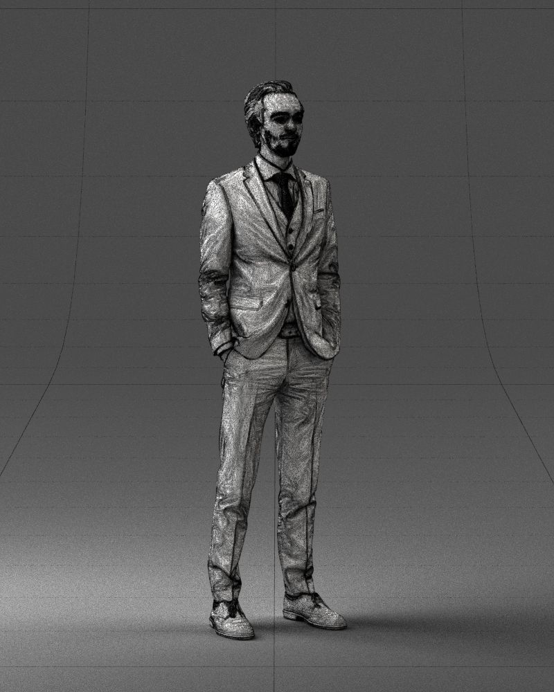 Man in a business suit 0297 3D Print Ready 3D print model_9
