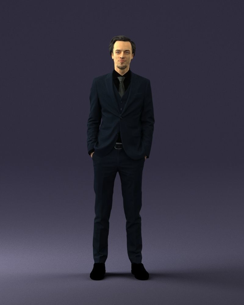 Man in a business suit 0297 3D Print Ready 3D print model_37
