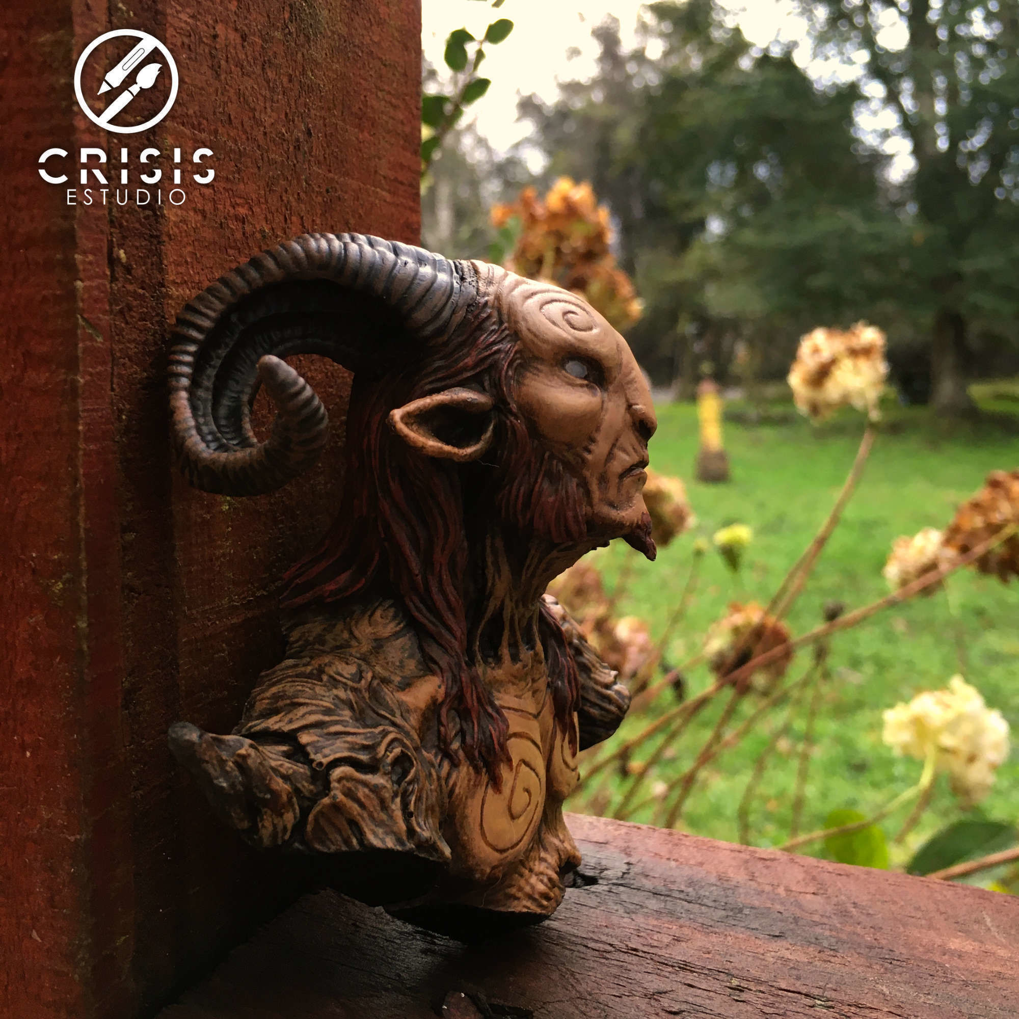 Pans Labyrinth Faun 3d Magnet Bust 3D print model_4