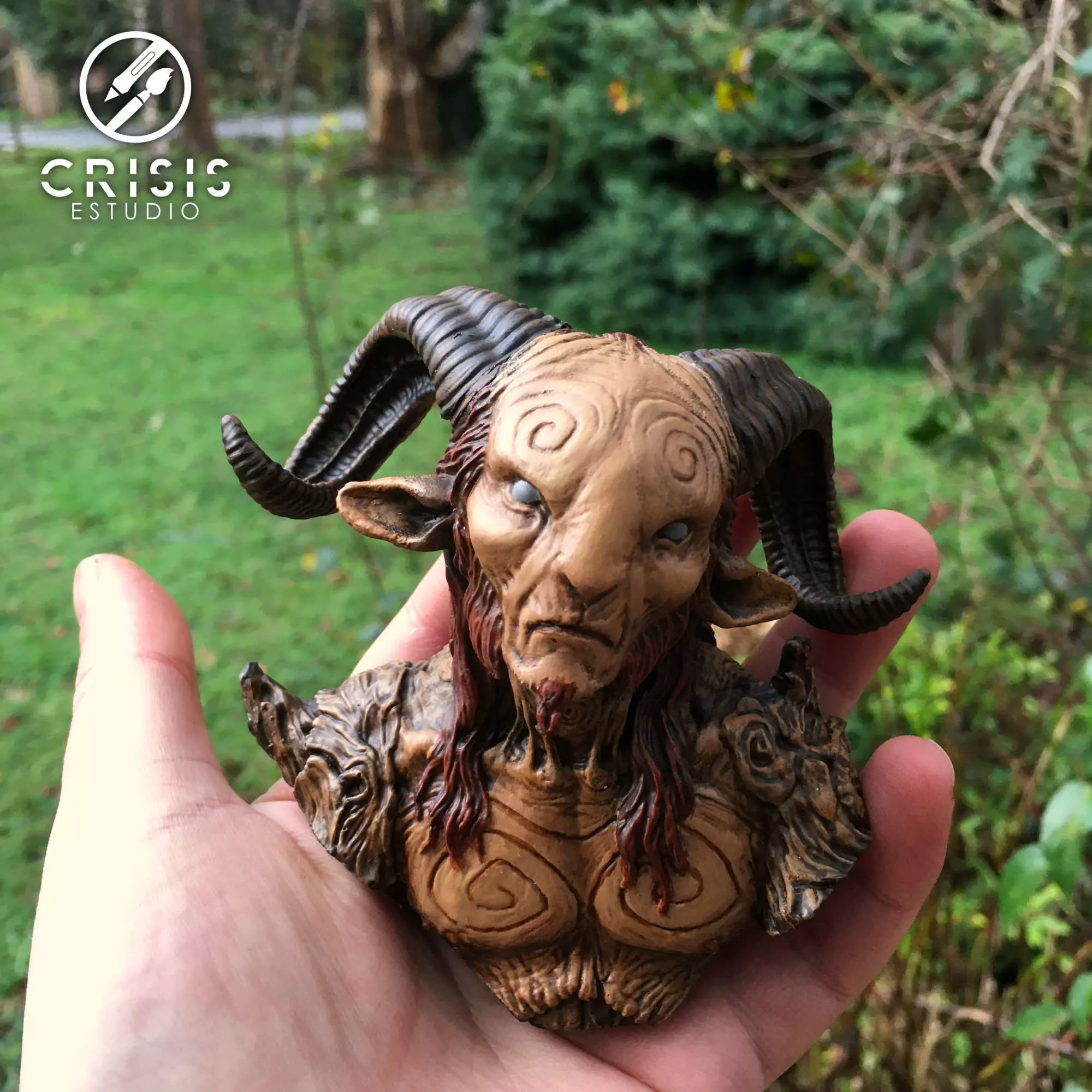 Pans Labyrinth Faun 3d Magnet Bust 3D print model_0