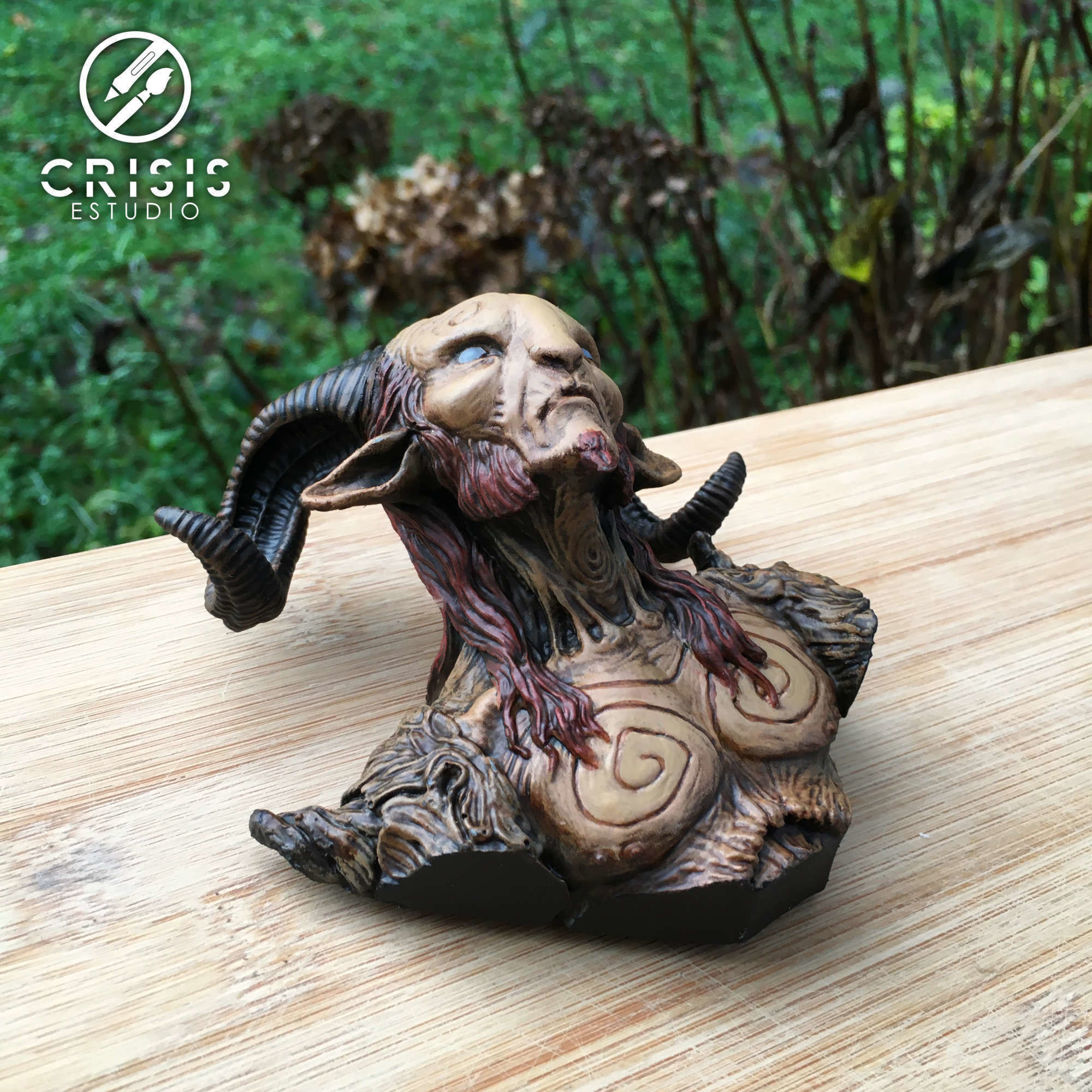 Pans Labyrinth Faun 3d Magnet Bust 3D print model_3
