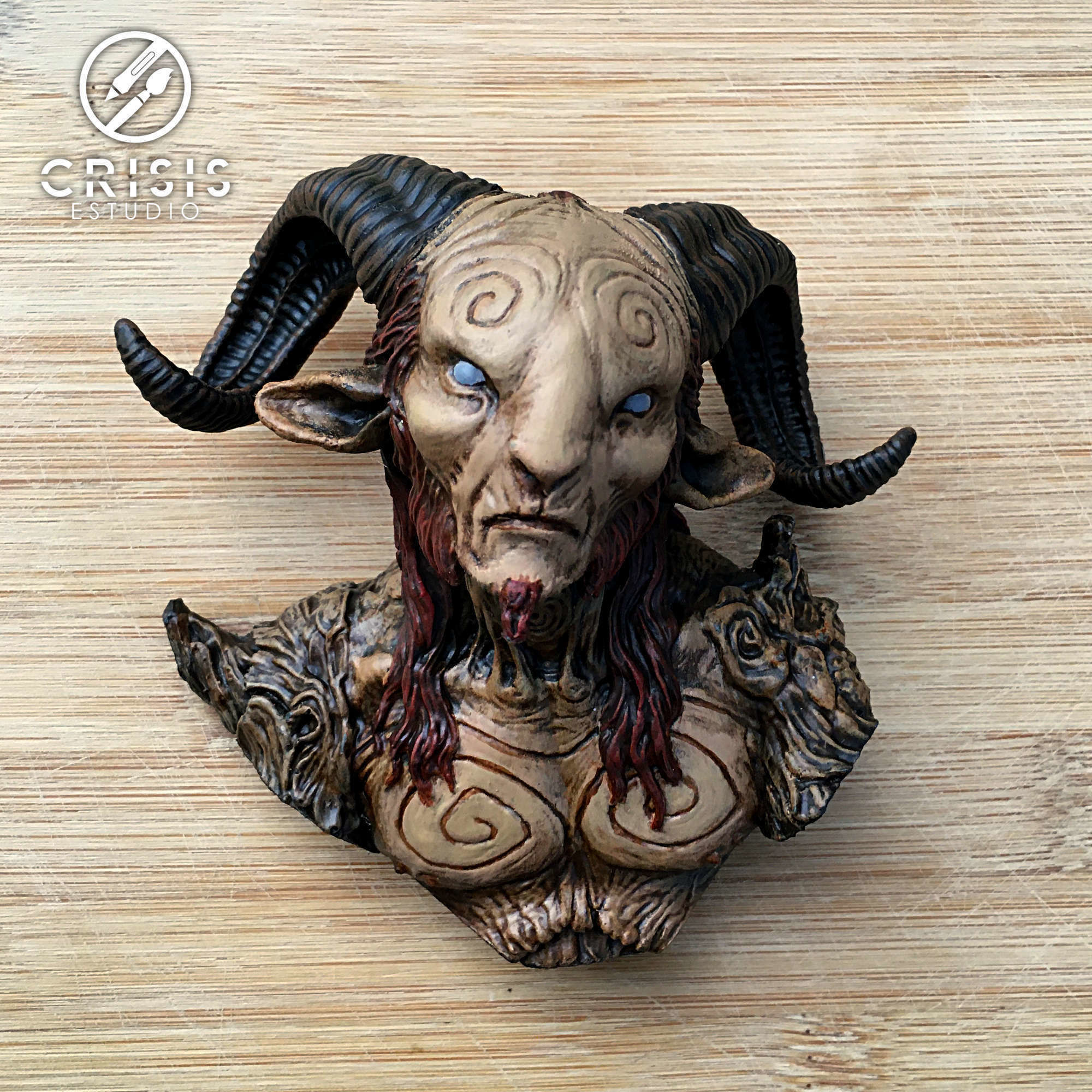Pans Labyrinth Faun 3d Magnet Bust 3D print model_8