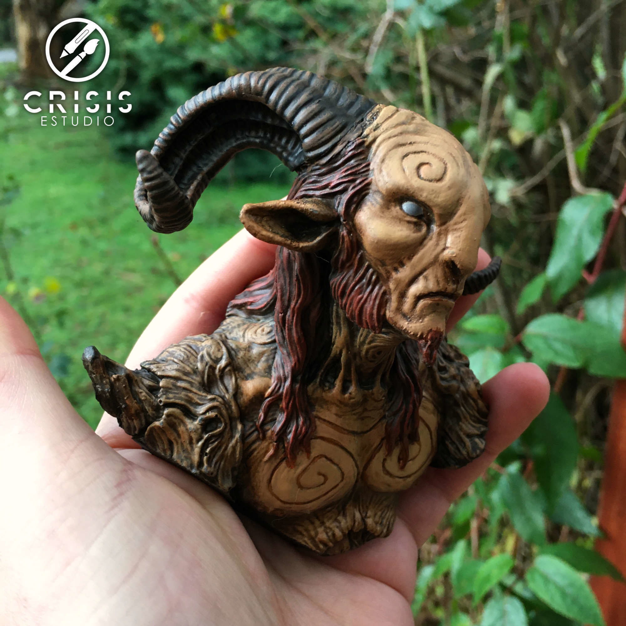 Pans Labyrinth Faun 3d Magnet Bust 3D print model_5