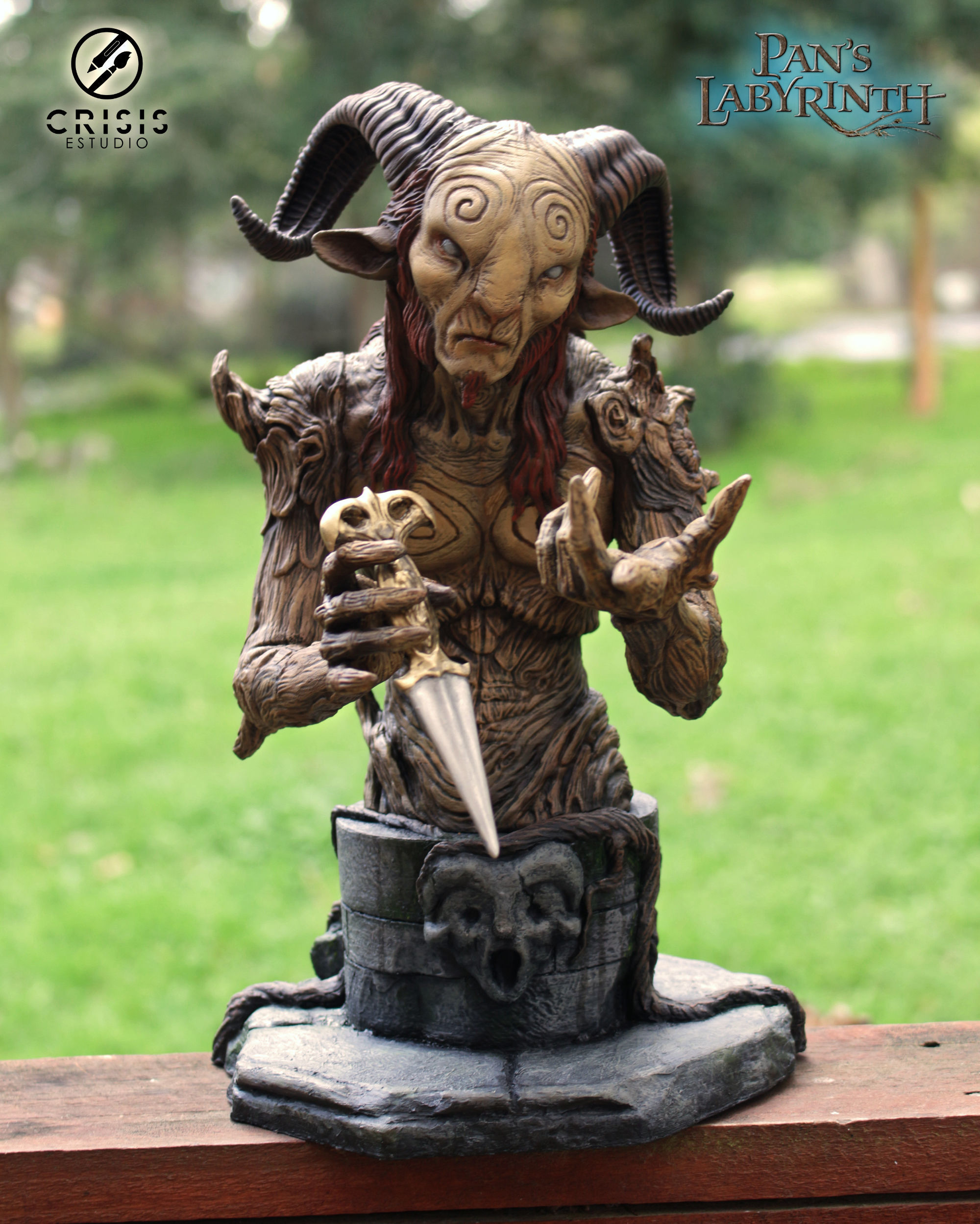 Pans Labyrinth Faun 3d Magnet Bust 3D print model_9