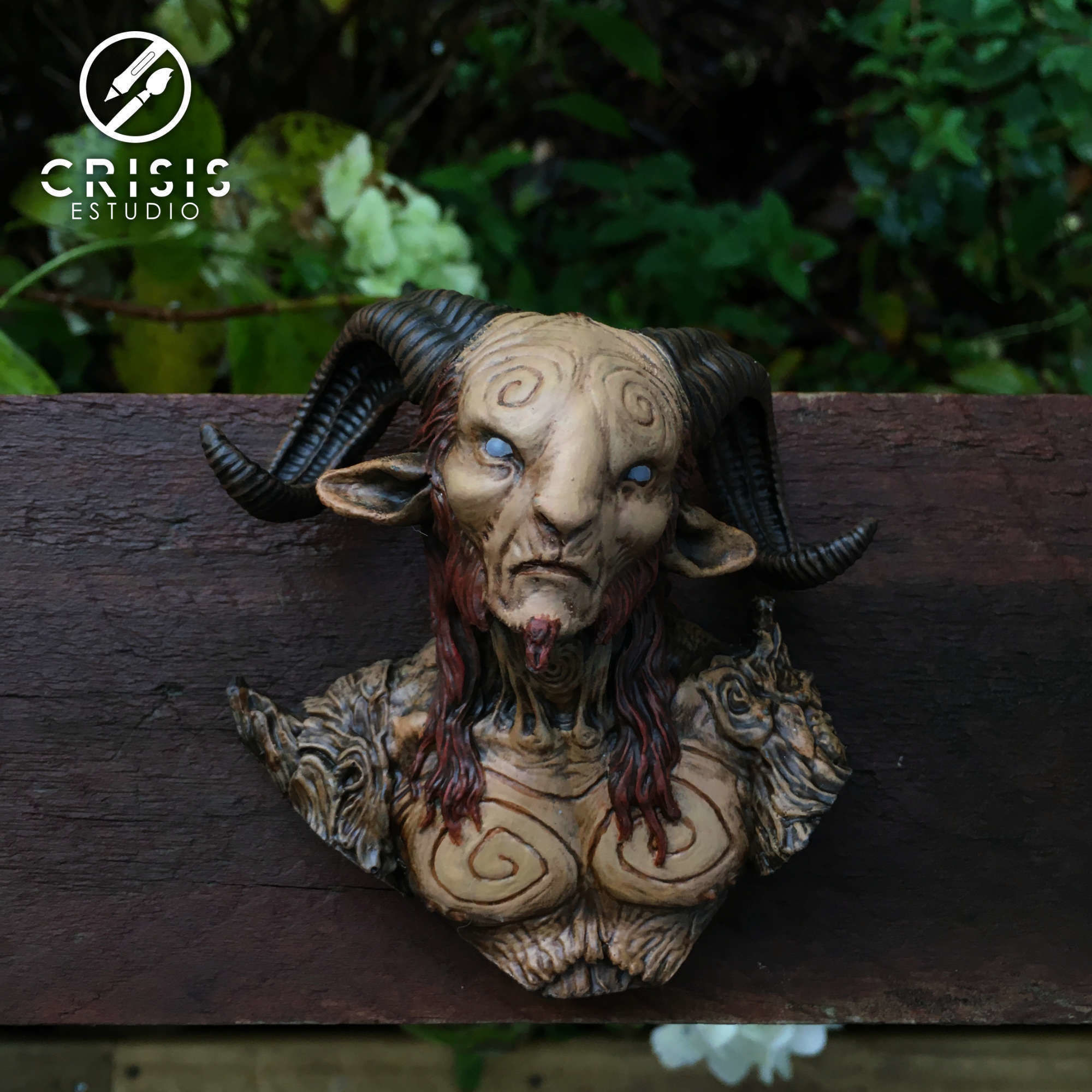 Pans Labyrinth Faun 3d Magnet Bust 3D print model_7