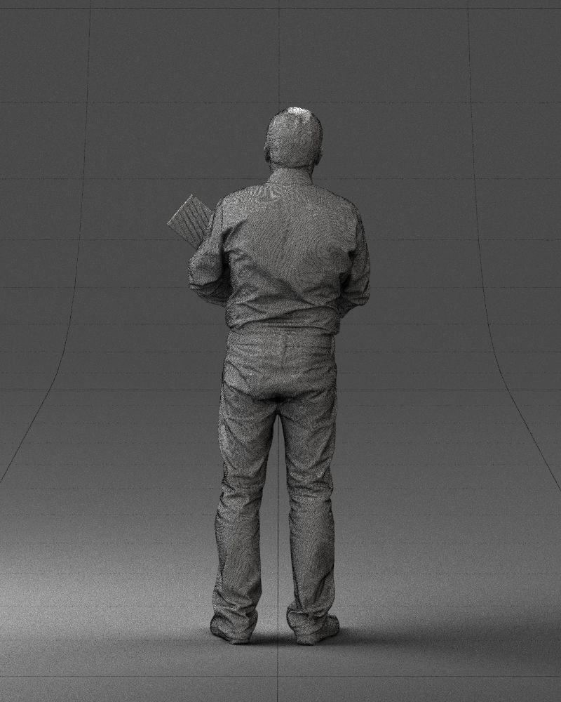 Man holding sign 0621 3D Print Ready 3D print model_20