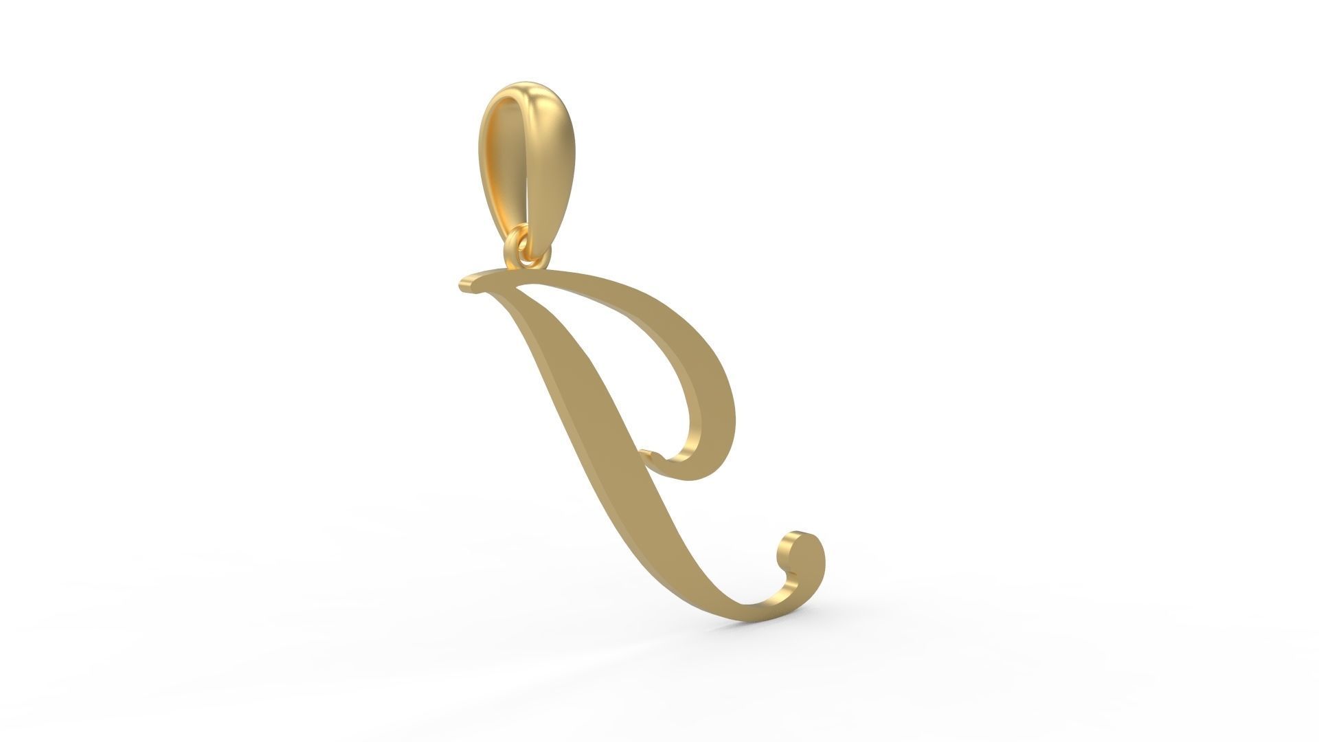 Initial Letters Pendant Birds of Paradise I 3D print model_3