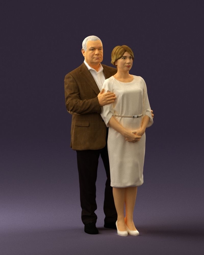 Man and woman together 0562 3D Print Ready 3D print model_3