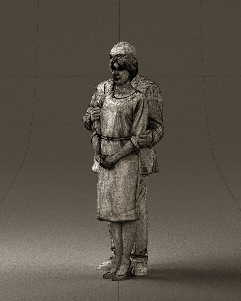 Man and woman together 0562 3D Print Ready 3D print model_29