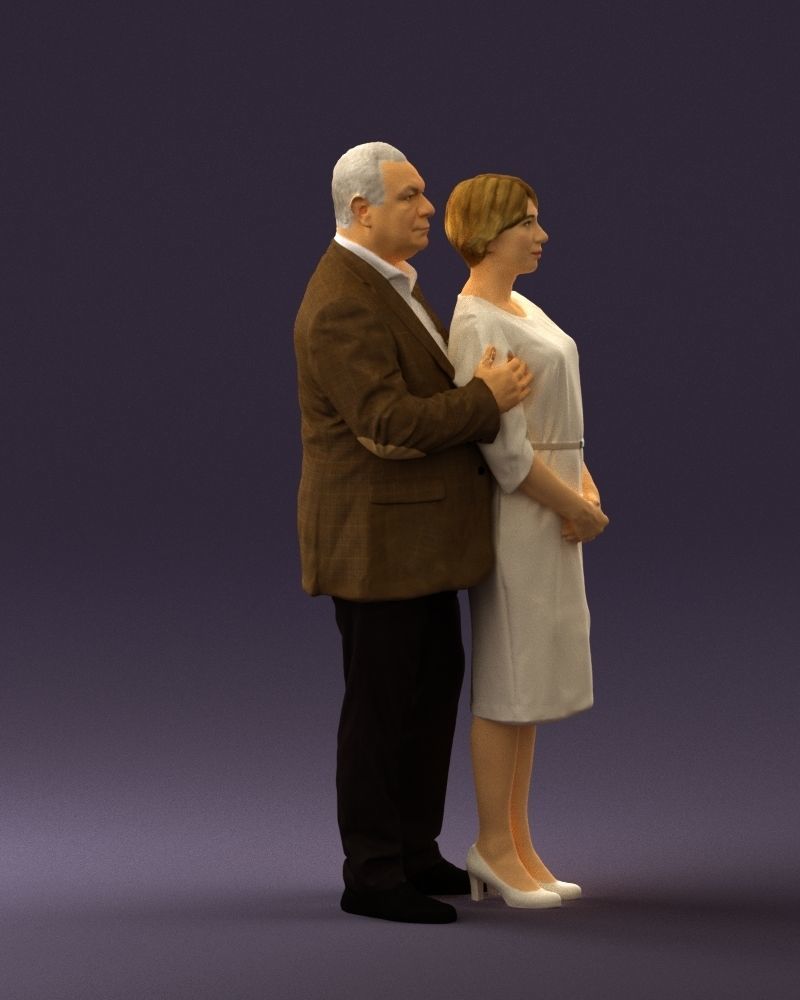 Man and woman together 0562 3D Print Ready 3D print model_9