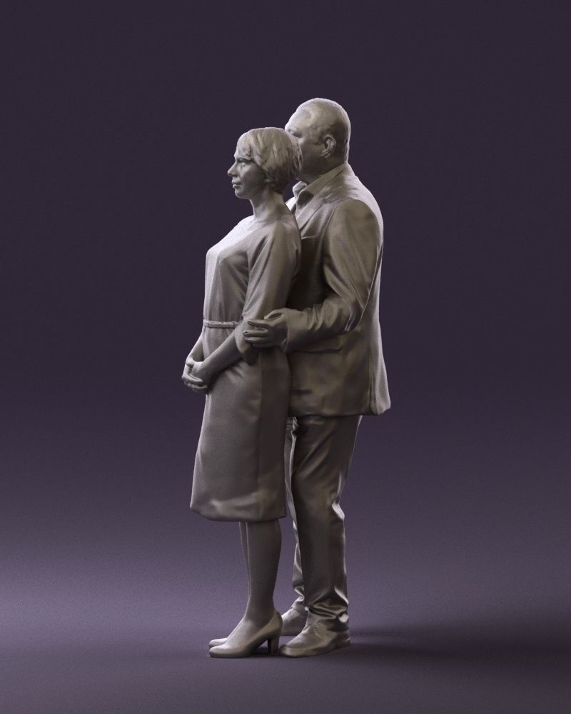 Man and woman together 0562 3D Print Ready 3D print model_25