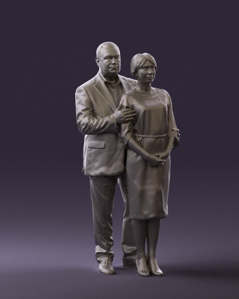 Man and woman together 0562 3D Print Ready 3D print model_4
