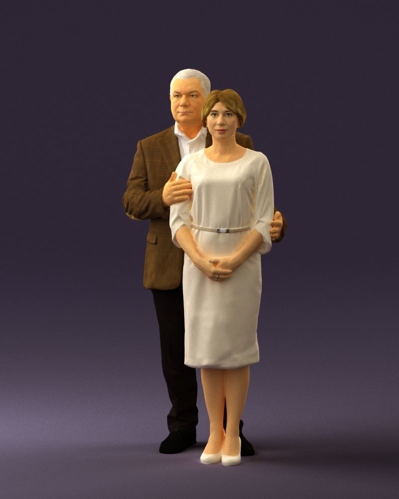 Man and woman together 0562 3D Print Ready 3D print model_30
