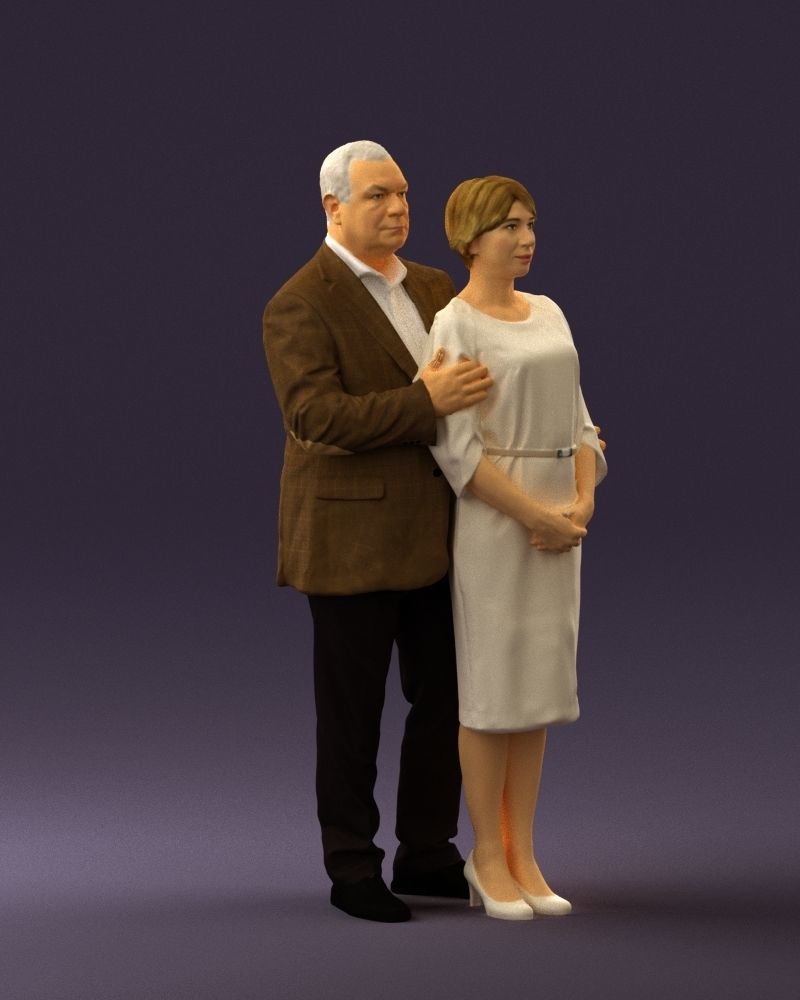 Man and woman together 0562 3D Print Ready 3D print model_6
