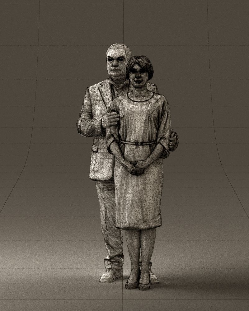 Man and woman together 0562 3D Print Ready 3D print model_32