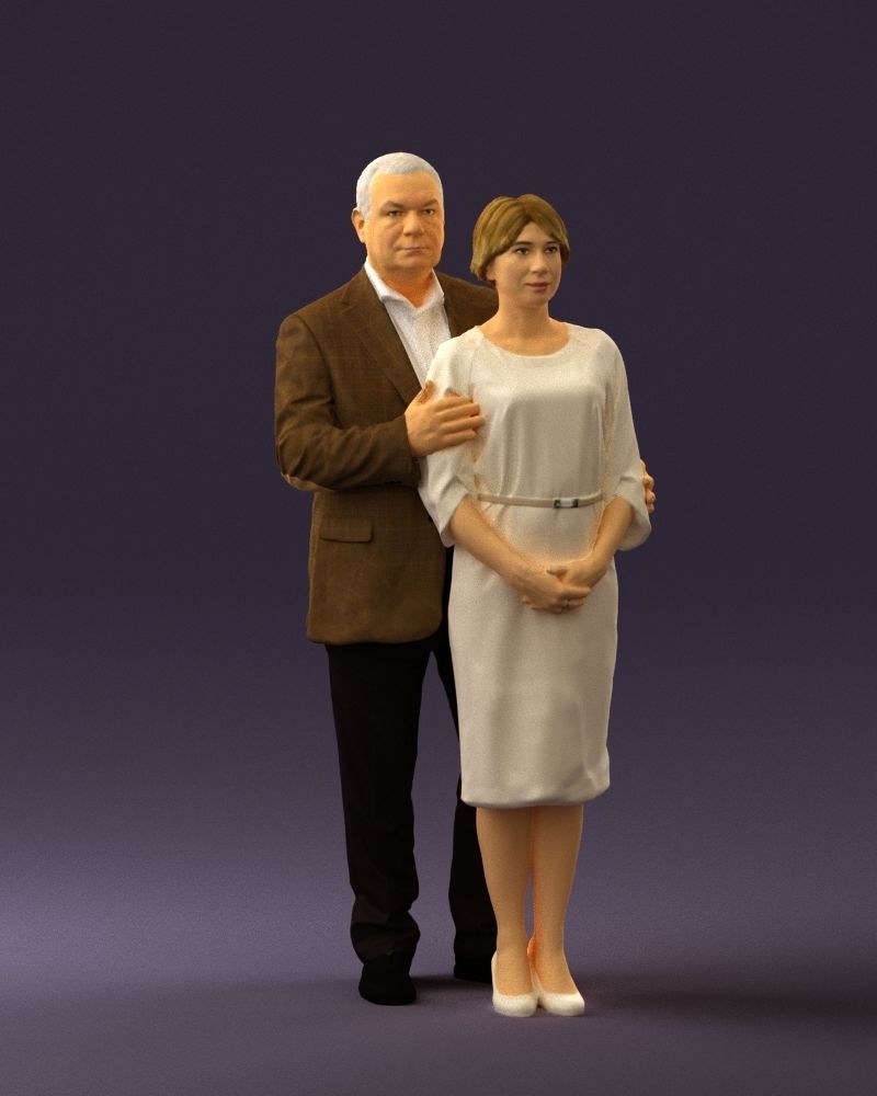 Man and woman together 0562 3D Print Ready 3D print model_36