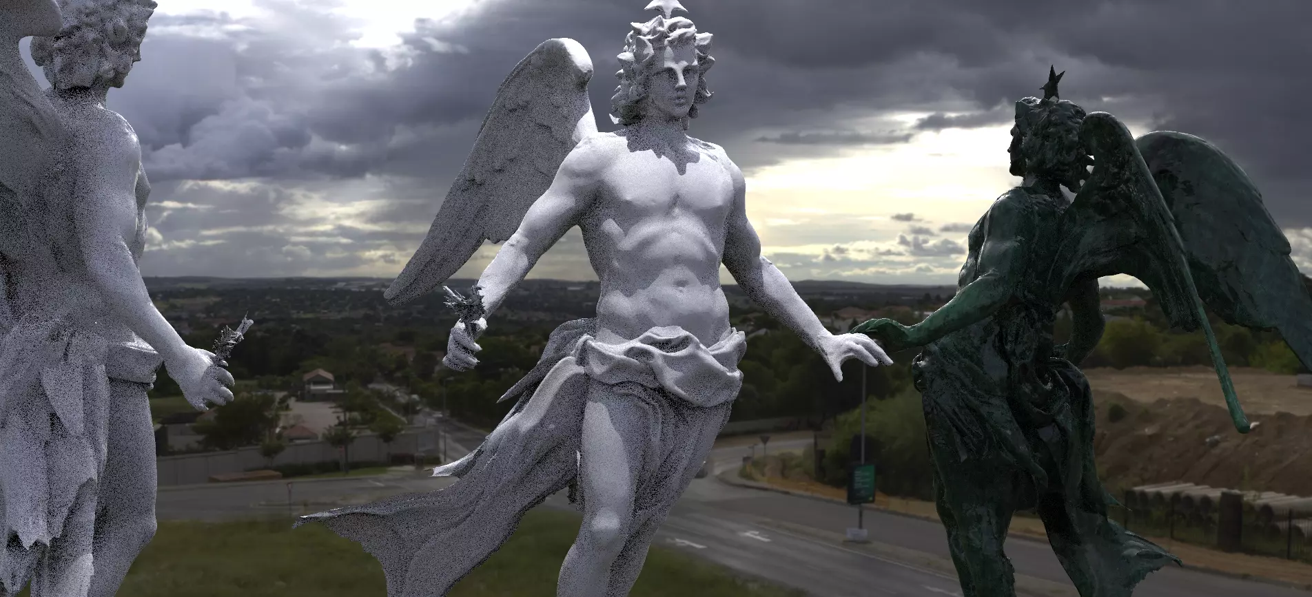 Angel statue Epic 3D model_0