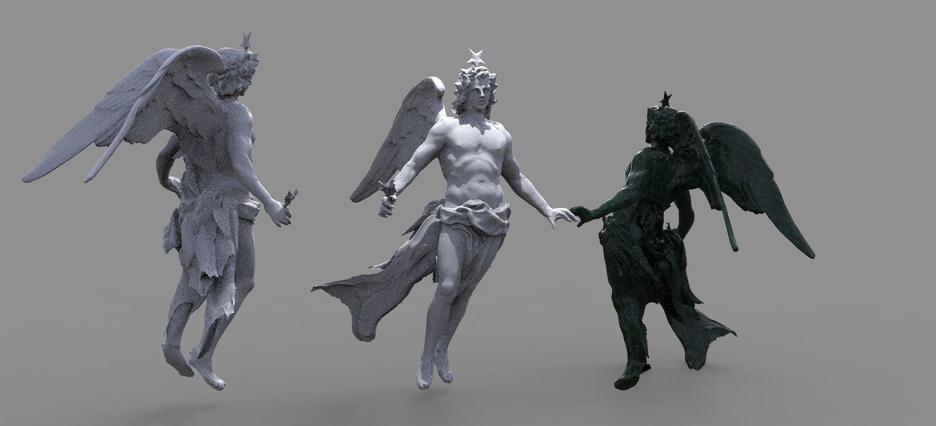 Angel statue Epic 3D model_5