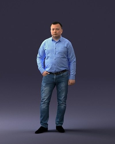 man in jeans 0403 3d print ready 3D print model