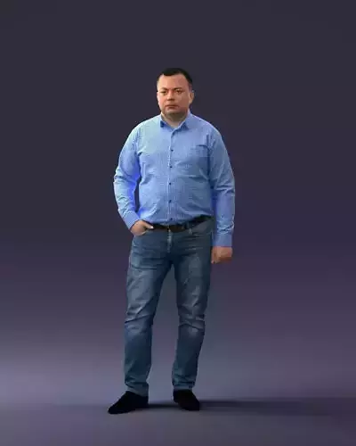 man in jeans 0403 3d print ready 3D print model