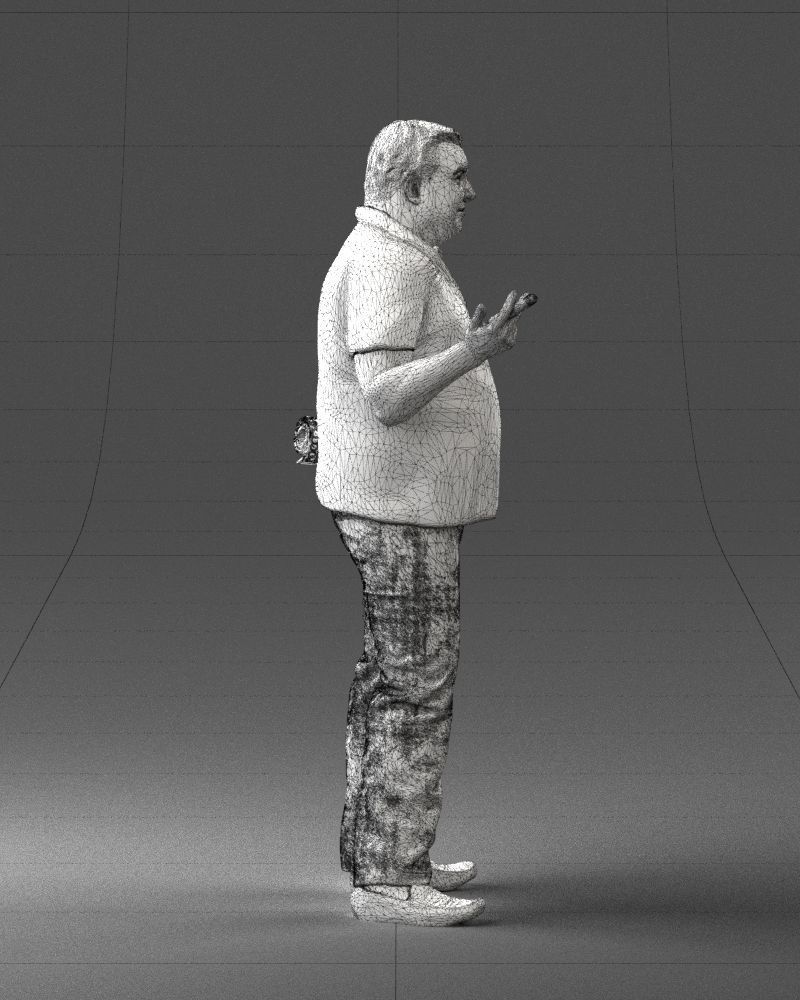 Man with a newspaper and a cigar 0271 3D Print Ready 3D print model_14