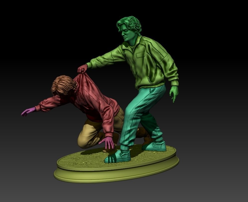 Squid Game Scene  diorama 3d print ready 3D print model_1