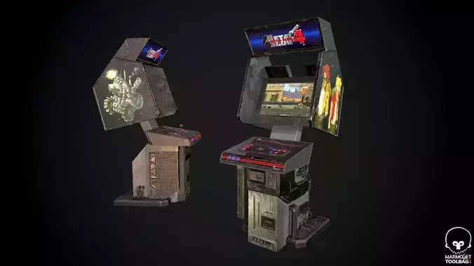 Arcade GAme Machine V3 Cyberpunk Optimized FOr games Low-poly 3D model Arcade GAme Machine V3 Cyberpunk Optimized FOr games Low-poly 3D model