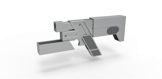Badge holder gun from the movie Judge Dredd 1995 3D model