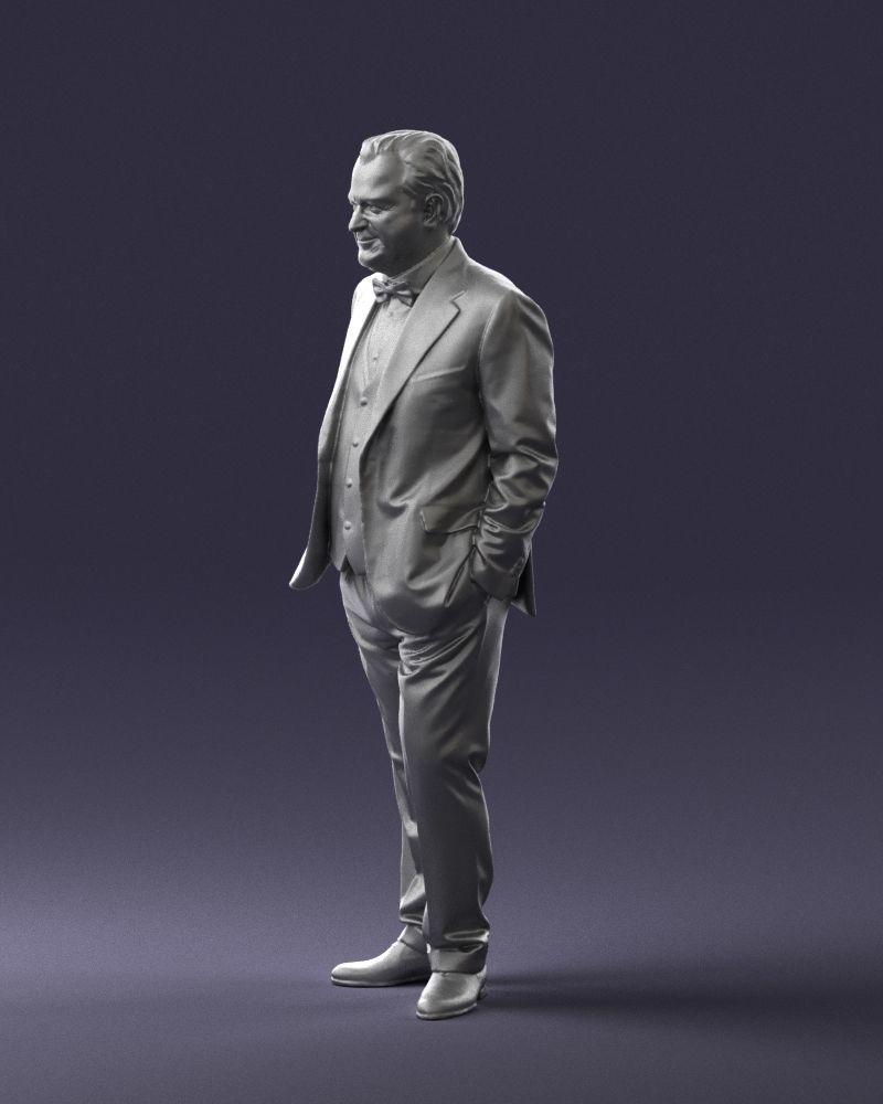Man in a green suit and checked jacket 0289 3D Print Ready 3D print model_28