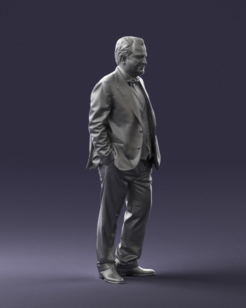 Man in a green suit and checked jacket 0289 3D Print Ready 3D print model_10