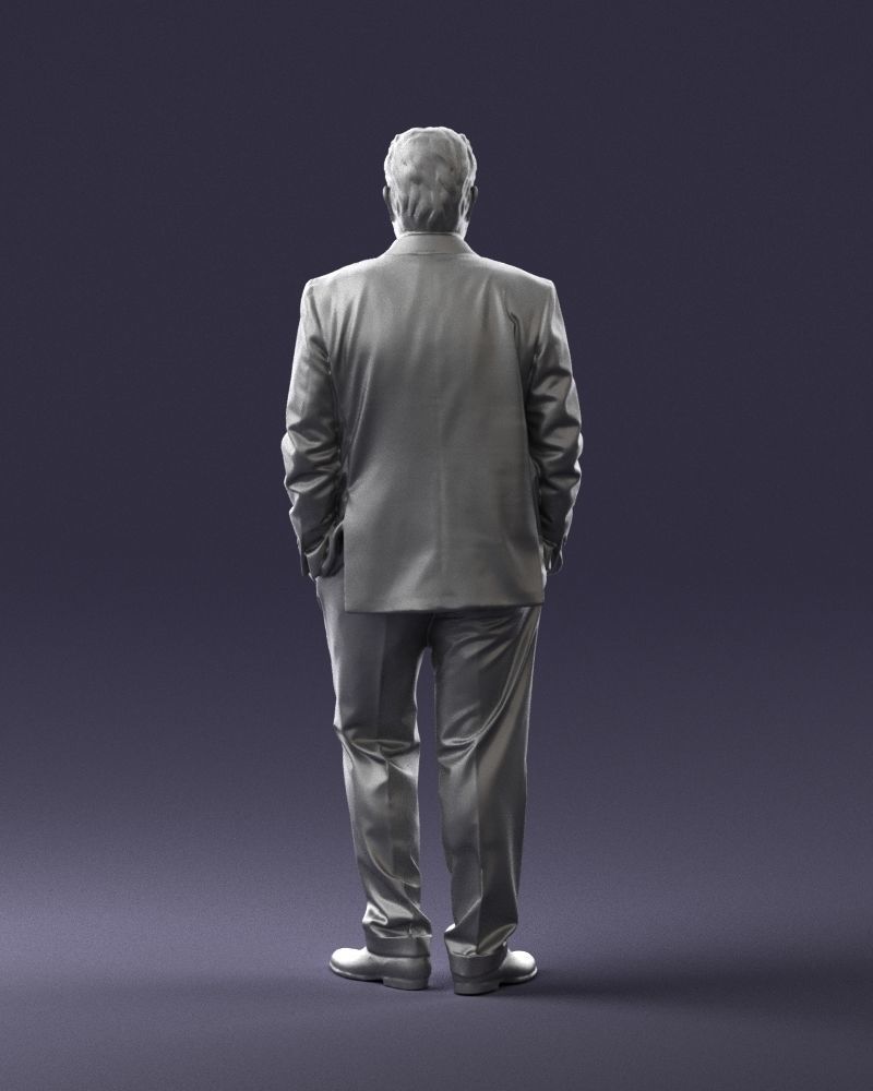 Man in a green suit and checked jacket 0289 3D Print Ready 3D print model_19