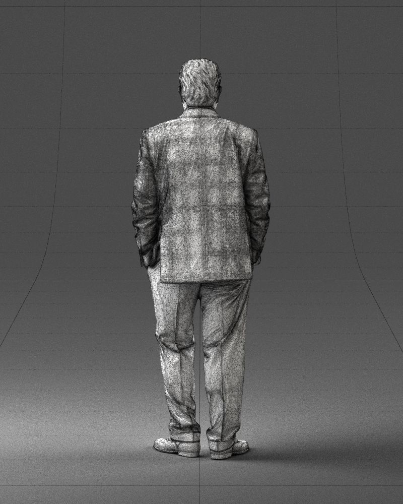 Man in a green suit and checked jacket 0289 3D Print Ready 3D print model_20