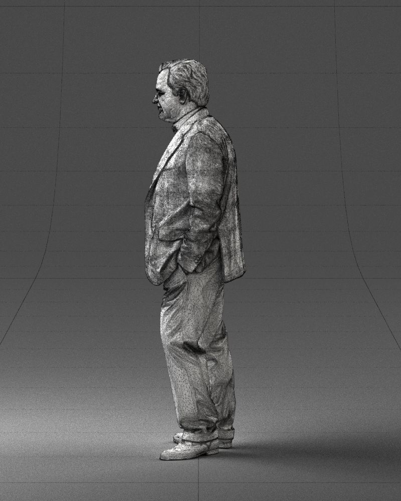 Man in a green suit and checked jacket 0289 3D Print Ready 3D print model_26