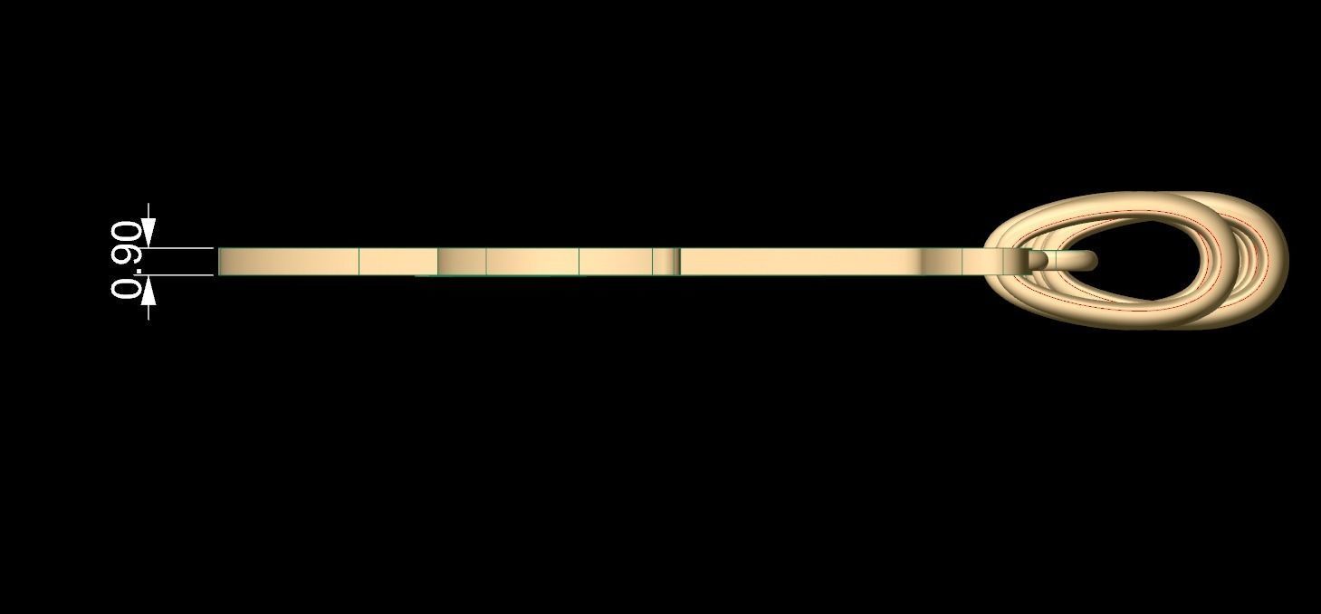 Initial Letters Pendant Birds of Paradise L 3D print model_5