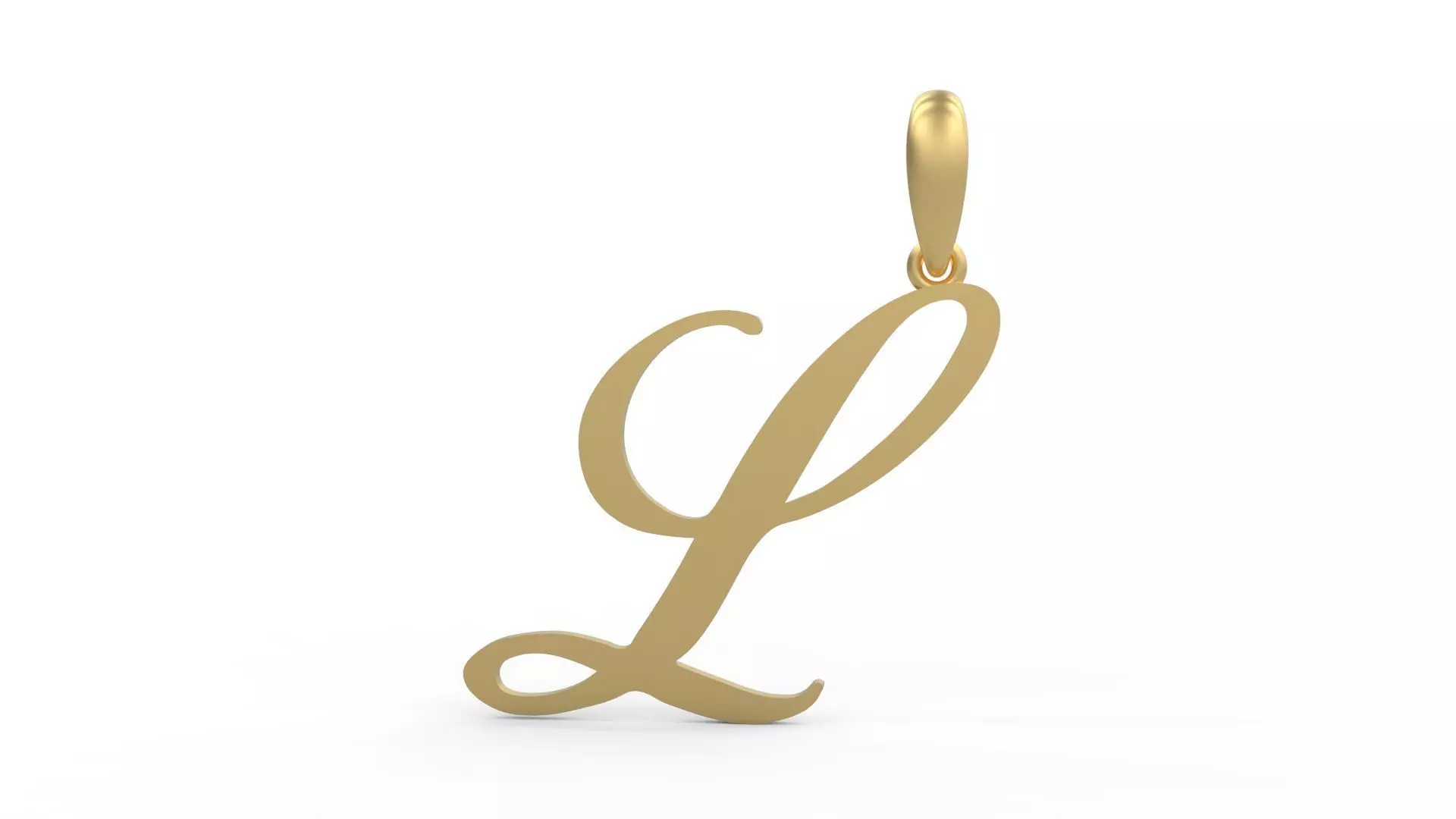 Initial Letters Pendant Birds of Paradise L 3D print model_0