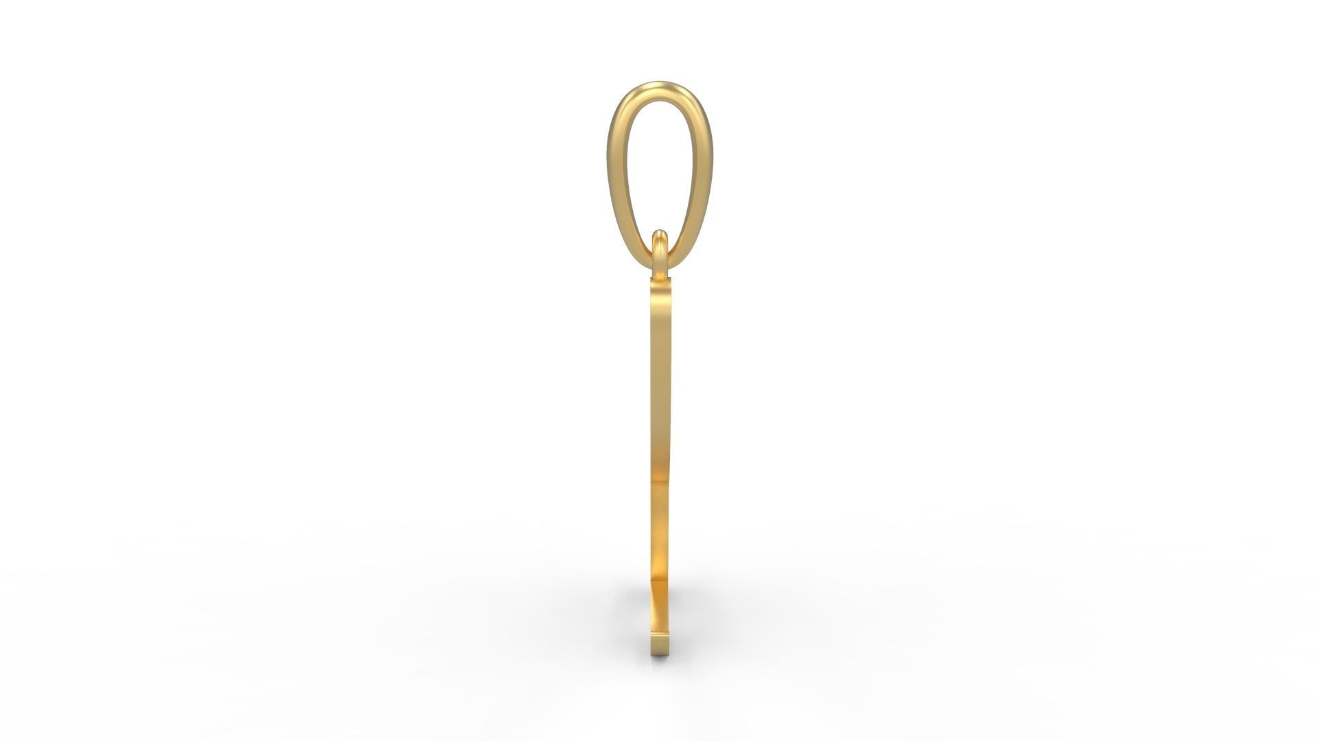 Initial Letters Pendant Birds of Paradise L 3D print model_2