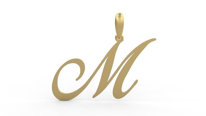 Initial Letters Pendant Birds of Paradise M 3D print model