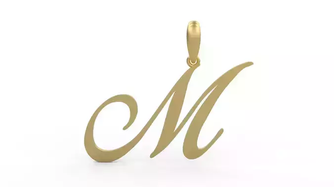 Initial Letters Pendant Birds of Paradise M