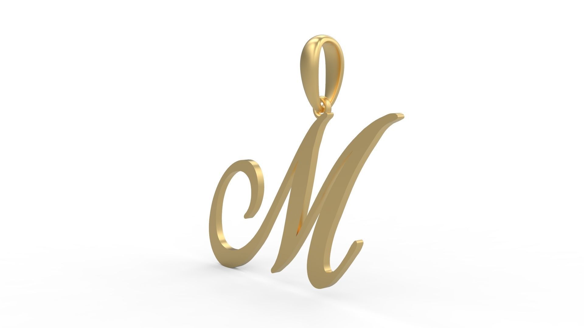 Initial Letters Pendant Birds of Paradise M 3D print model_1