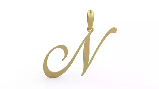 Initial Letters Pendant Birds of Paradise N